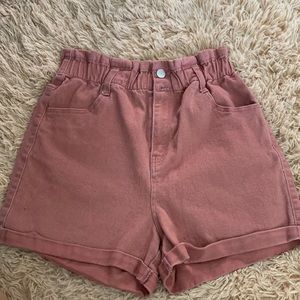 Pink high waisted shorts
